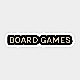 Board Games Hobbies Passions Interests Fun Things to Do Sticker